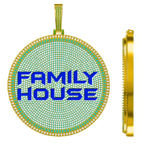 CUSTOM LETTER NECKLACE 3D BIG DISC