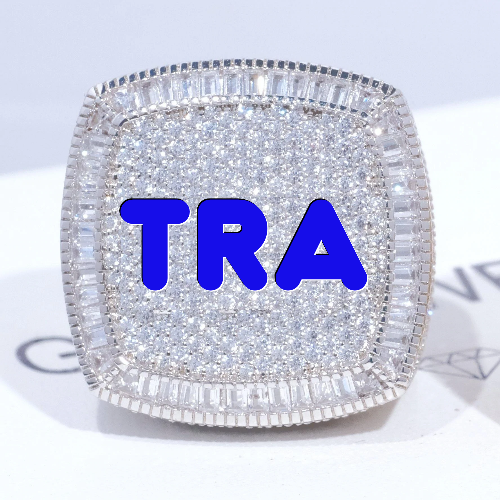 CUSTOM LETTER 3D ICED RING