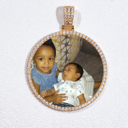 MEDIUM 3D CIRCLE CUSTOM PICTURE PENDANT