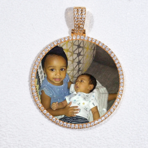 MEDIUM 3D CIRCLE CUSTOM PICTURE PENDANT