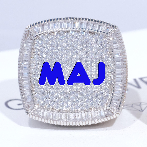 CUSTOM LETTER 3D ICED RING
