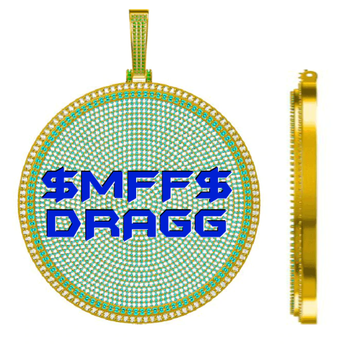 CUSTOM LETTER NECKLACE 3D BIG DISC
