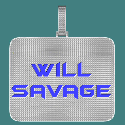 CUSTOM LETTER NECKLACE 3D BIG SQUARE