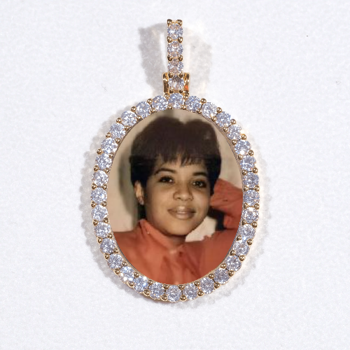 3D Oval Custom Picture Pendant
