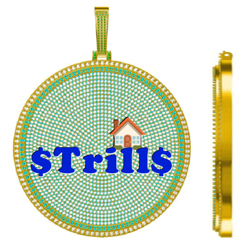 CUSTOM LETTER NECKLACE 3D BIG DISC