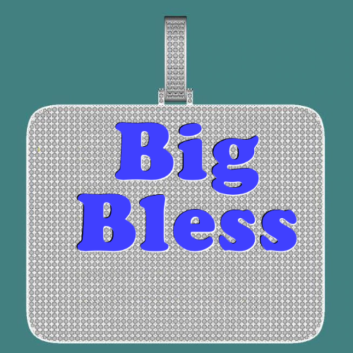 CUSTOM LETTER NECKLACE 3D BIG SQUARE