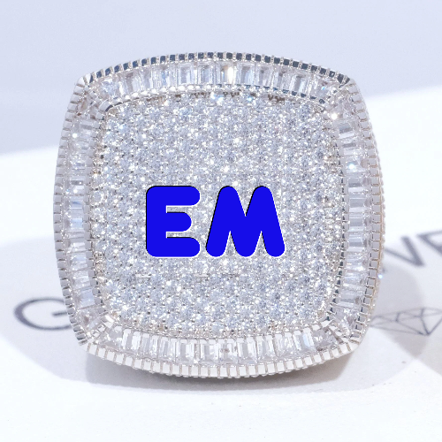 CUSTOM LETTER 3D ICED RING
