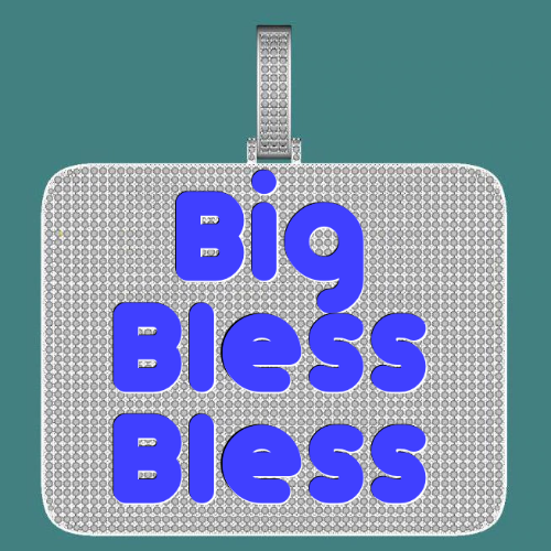 CUSTOM LETTER NECKLACE 3D BIG SQUARE