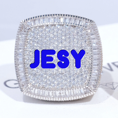 CUSTOM LETTER 3D ICED RING