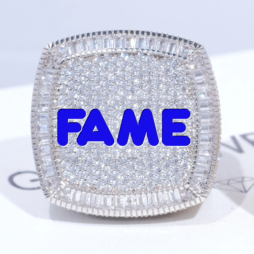 CUSTOM LETTER 3D ICED RING