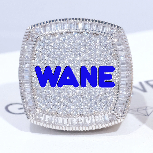 CUSTOM LETTER 3D ICED RING