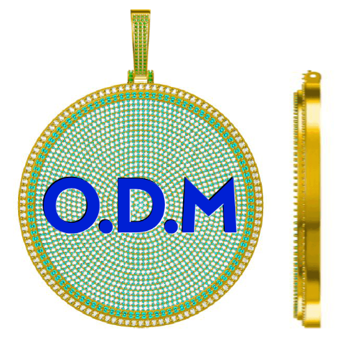 CUSTOM LETTER NECKLACE 3D BIG DISC