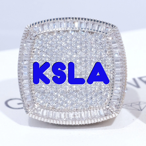 CUSTOM LETTER 3D ICED RING
