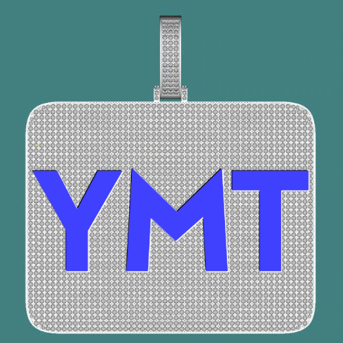 CUSTOM LETTER NECKLACE 3D BIG SQUARE