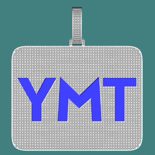 CUSTOM LETTER NECKLACE 3D BIG SQUARE