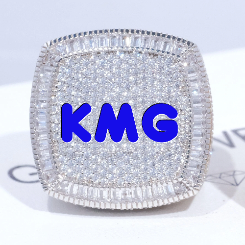 CUSTOM LETTER 3D ICED RING