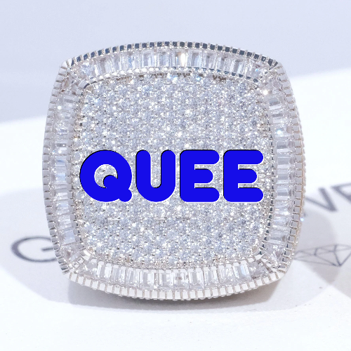 CUSTOM LETTER 3D ICED RING