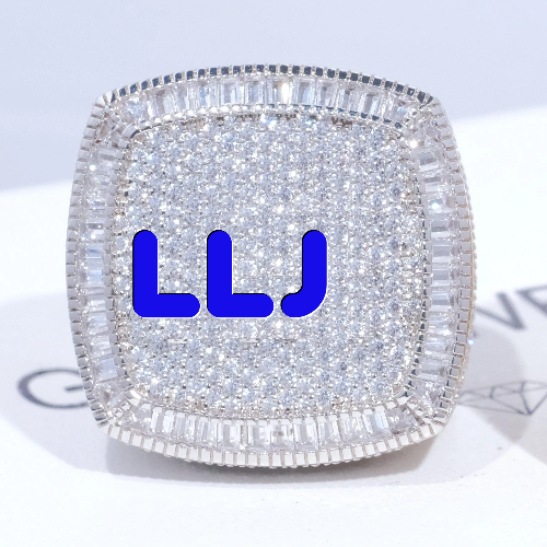 CUSTOM LETTER 3D ICED RING