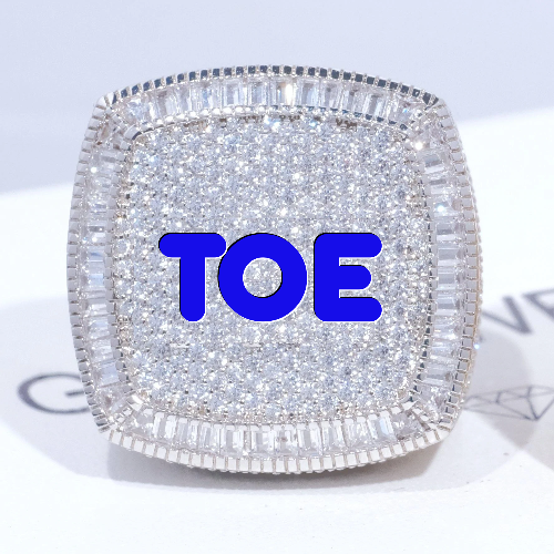 CUSTOM LETTER 3D ICED RING