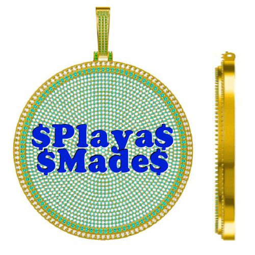 CUSTOM LETTER NECKLACE 3D BIG DISC
