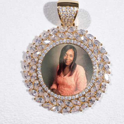 Large 3D Wheat Ear Custom Picture Pendant
