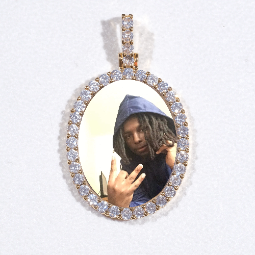 3D Oval Custom Picture Pendant