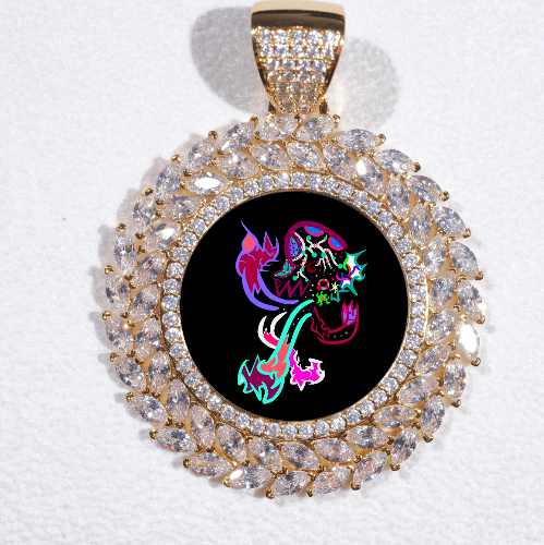 Large 3D Wheat Ear Custom Picture Pendant