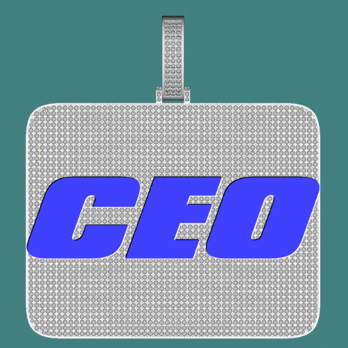 CUSTOM LETTER NECKLACE 3D BIG SQUARE