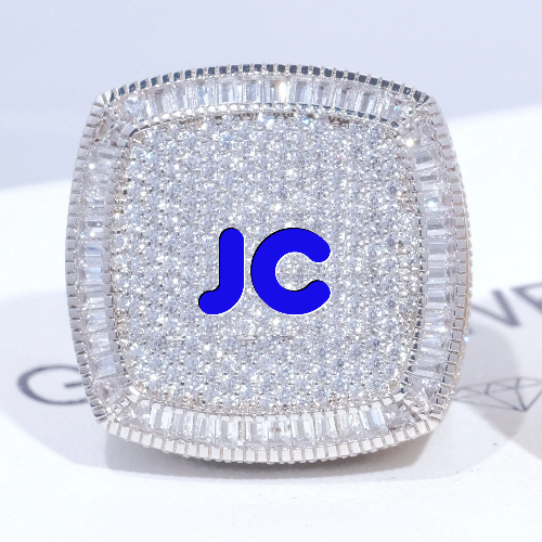 CUSTOM LETTER 3D ICED RING