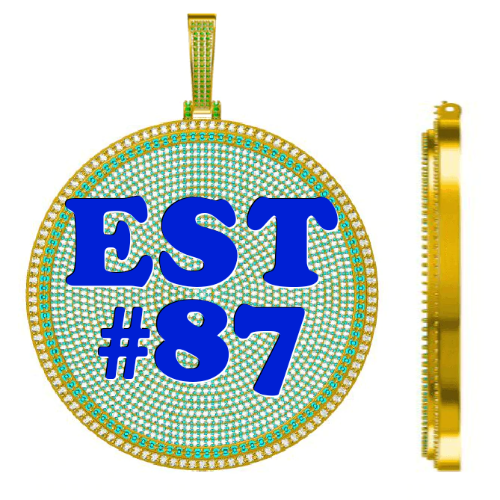 CUSTOM LETTER NECKLACE 3D BIG DISC