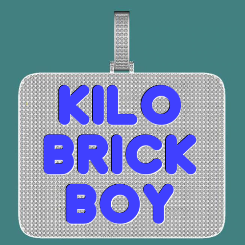 CUSTOM LETTER NECKLACE 3D BIG SQUARE