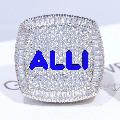 CUSTOM LETTER 3D ICED RING