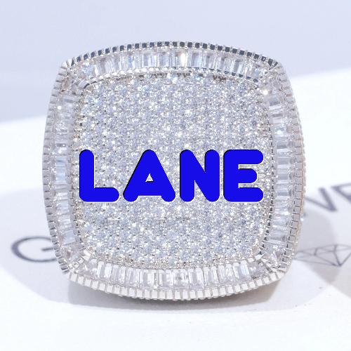 CUSTOM LETTER 3D ICED RING