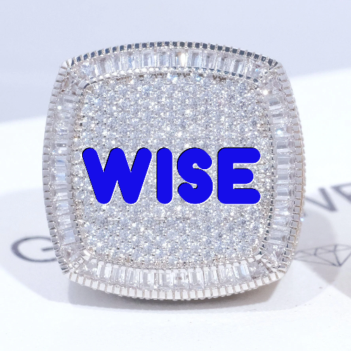 CUSTOM LETTER 3D ICED RING