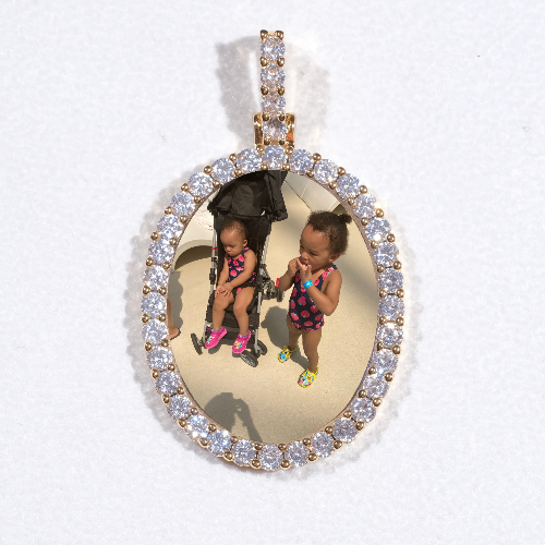 3D Oval Custom Picture Pendant