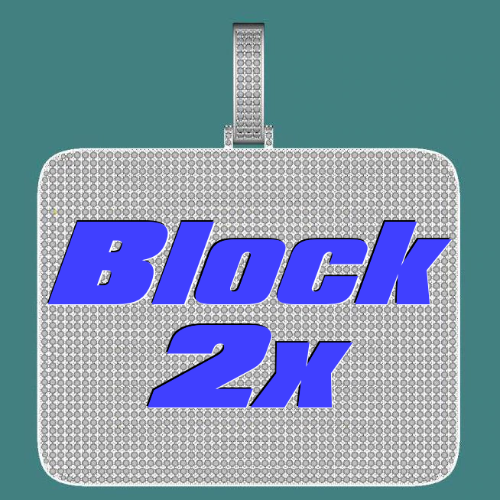 CUSTOM LETTER NECKLACE 3D BIG SQUARE