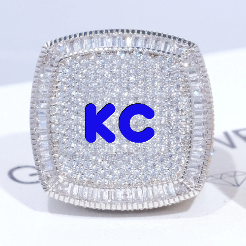 CUSTOM LETTER 3D ICED RING