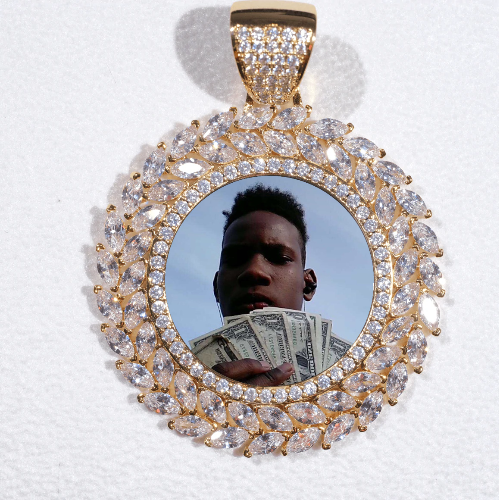 Large 3D Wheat Ear Custom Picture Pendant