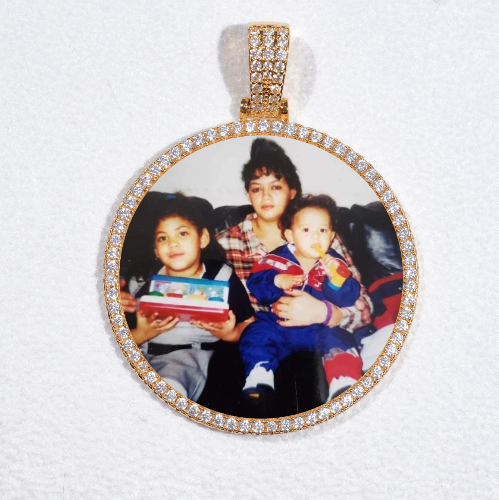 MEDIUM 3D CIRCLE CUSTOM PICTURE PENDANT