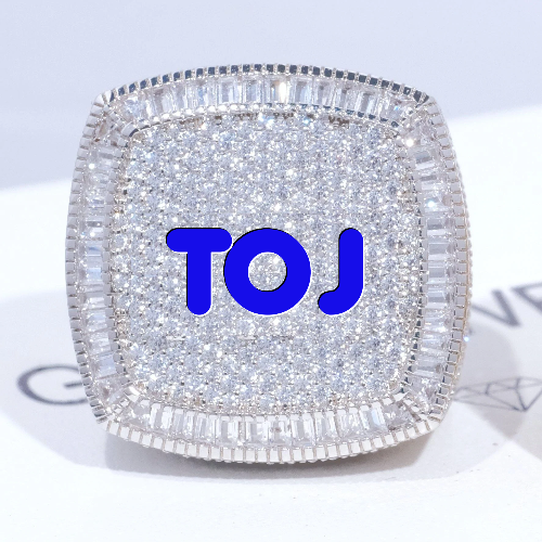 CUSTOM LETTER 3D ICED RING