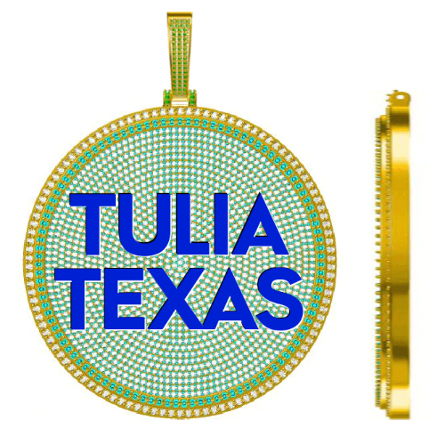 CUSTOM LETTER NECKLACE 3D BIG DISC
