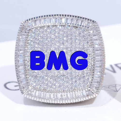 CUSTOM LETTER 3D ICED RING