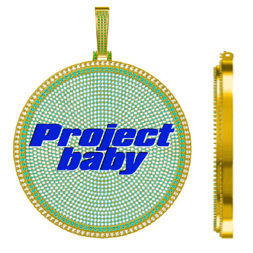 CUSTOM LETTER NECKLACE 3D BIG DISC