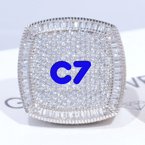 CUSTOM LETTER 3D ICED RING