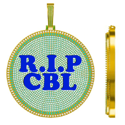 CUSTOM LETTER NECKLACE 3D BIG DISC
