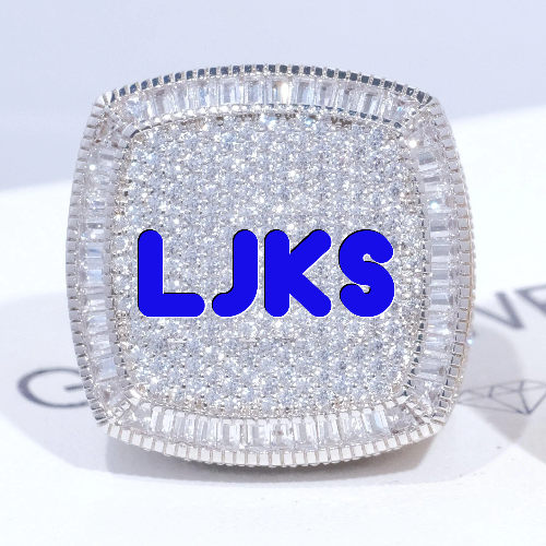 CUSTOM LETTER 3D ICED RING