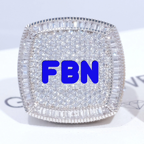 CUSTOM LETTER 3D ICED RING