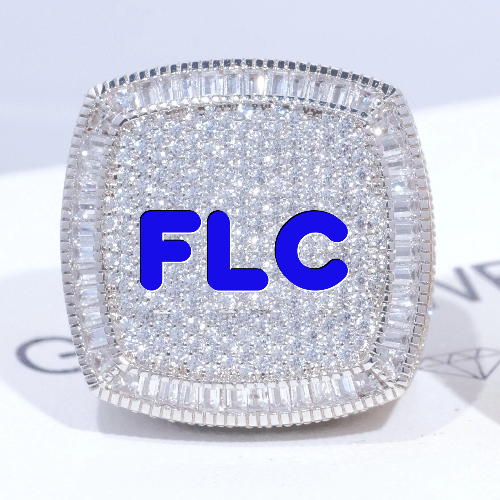CUSTOM LETTER 3D ICED RING