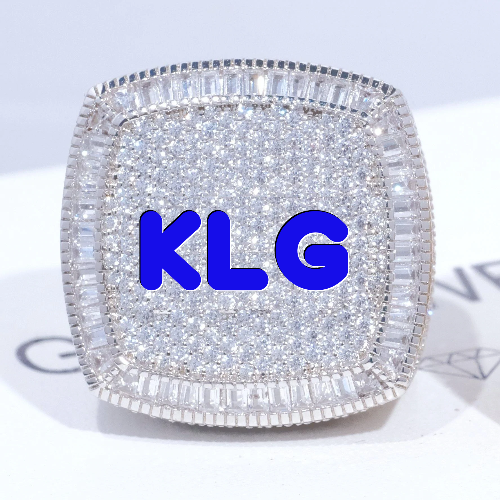 CUSTOM LETTER 3D ICED RING