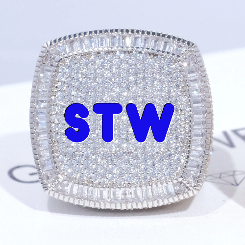 CUSTOM LETTER 3D ICED RING